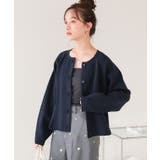 ペプラムデザインニットカーディガン | titivate | 詳細画像9