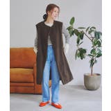 ボアロングジレ フロントの斜め開きラインがおしゃれ アウター | titivate | 詳細画像13