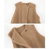 ボアロングジレ フロントの斜め開きラインがおしゃれ アウター | titivate | 詳細画像2