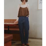 ハイウエストセミワイドデニムパンツ ボトムス レディース | titivate | 詳細画像20