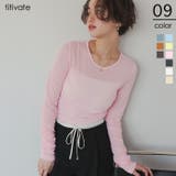 袖シャーリングシアートップス | titivate | 詳細画像1 