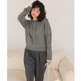 アルパカタッチフラワー刺繍カーディガン | titivate | 詳細画像6 