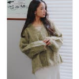 ブークレシャギーVネックカーディガン | titivate | 詳細画像4 