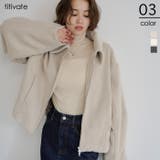 フェイクビーバーショートブルゾン | titivate | 詳細画像1