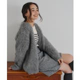 モヘアライクVネックシャギーニットカーディガン | titivate | 詳細画像15 