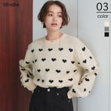 ハート柄ニットプルオーバー | titivate | 詳細画像1 