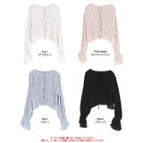 前後2wayリボンシャーリングショートカーディガン | titivate | 詳細画像14 