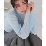 麻タッチ袖シアーハイゲージニット | titivate | 詳細画像20 