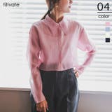 デザイン襟シアーシャツ | titivate | 詳細画像1 