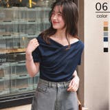 オフショルダーハーフスリーブTシャツ | titivate | 詳細画像1 