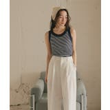 配色リブニットタンクトップ | titivate | 詳細画像3 