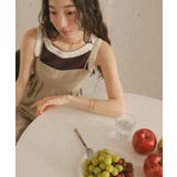 配色リブニットタンクトップ | titivate | 詳細画像5 