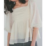 シアージャガードスクエアネックペプラムトップス | titivate | 詳細画像2 