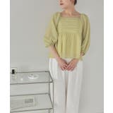 シアージャガードスクエアネックペプラムトップス | titivate | 詳細画像7 