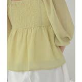 シアージャガードスクエアネックペプラムトップス | titivate | 詳細画像8 