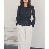 シアー楊柳ぽこぽこシャーリングトップス | titivate | 詳細画像3