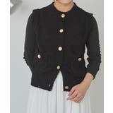 ゴールド釦ツイードニットベスト | titivate | 詳細画像28 