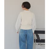 ゴールド釦ツイードニットベスト | titivate | 詳細画像3 