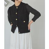 ゴールド釦ツイードニットベスト | titivate | 詳細画像10 