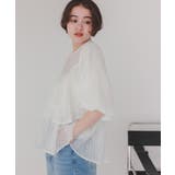 ジャガードシフォンフレアドッキングトップス | titivate | 詳細画像8 