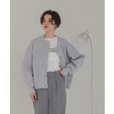 シルバー釦クルーネックニットカーディガン | titivate | 詳細画像24 