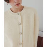 シルバー釦クルーネックニットカーディガン | titivate | 詳細画像4 