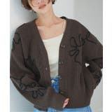 フラワーラインニットカーディガン | titivate | 詳細画像8 