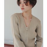 スリムアップジップニットカーディガン | titivate | 詳細画像6