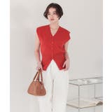 ノースリーブVネックリブニットベスト | titivate | 詳細画像5 