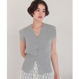 ノースリーブVネックリブニットベスト | titivate | 詳細画像8 