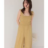 楽ちんきれいショルダーフリルシャーリングオールインワン | titivate | 詳細画像30 