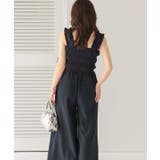 楽ちんきれいショルダーフリルシャーリングオールインワン | titivate | 詳細画像3 