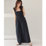 楽ちんきれいショルダーフリルシャーリングオールインワン | titivate | 詳細画像4 