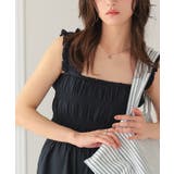 楽ちんきれいショルダーフリルシャーリングオールインワン | titivate | 詳細画像6 