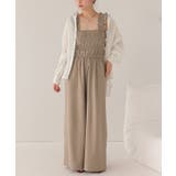 楽ちんきれいショルダーフリルシャーリングオールインワン | titivate | 詳細画像7 