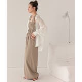 楽ちんきれいショルダーフリルシャーリングオールインワン | titivate | 詳細画像8 