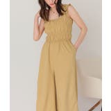 楽ちんきれいショルダーフリルシャーリングオールインワン | titivate | 詳細画像13 