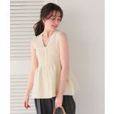 前後2wayノースリーブペプラムニットトップス | titivate | 詳細画像24 