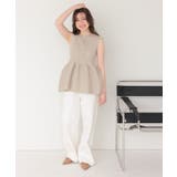 前後2wayノースリーブペプラムニットトップス | titivate | 詳細画像29 