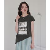 フレンチスリーブピグメントフォトプリントTシャツ | titivate | 詳細画像15