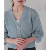 リネンタッチVネックニットカーディガン | titivate | 詳細画像9 