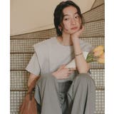 汗染み防止ラッフルスリーブTシャツ | titivate | 詳細画像10