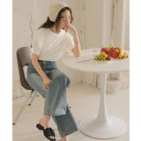 汗染み防止ラッフルスリーブTシャツ | titivate | 詳細画像17