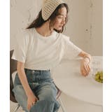 汗染み防止ラッフルスリーブTシャツ | titivate | 詳細画像7