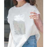 箔プリントフレンチスリーブTシャツ | titivate | 詳細画像4 