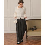 起毛糸ポロ襟シアーニット | titivate | 詳細画像25 