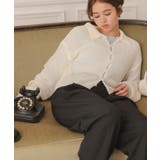 起毛糸ポロ襟シアーニット | titivate | 詳細画像6 