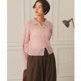 起毛糸ポロ襟シアーニット | titivate | 詳細画像11 