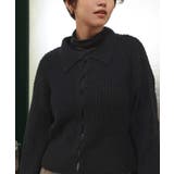 起毛糸ポロ襟シアーニット | titivate | 詳細画像14 