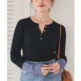 袖配色ヘンリーネックニット | titivate | 詳細画像14 